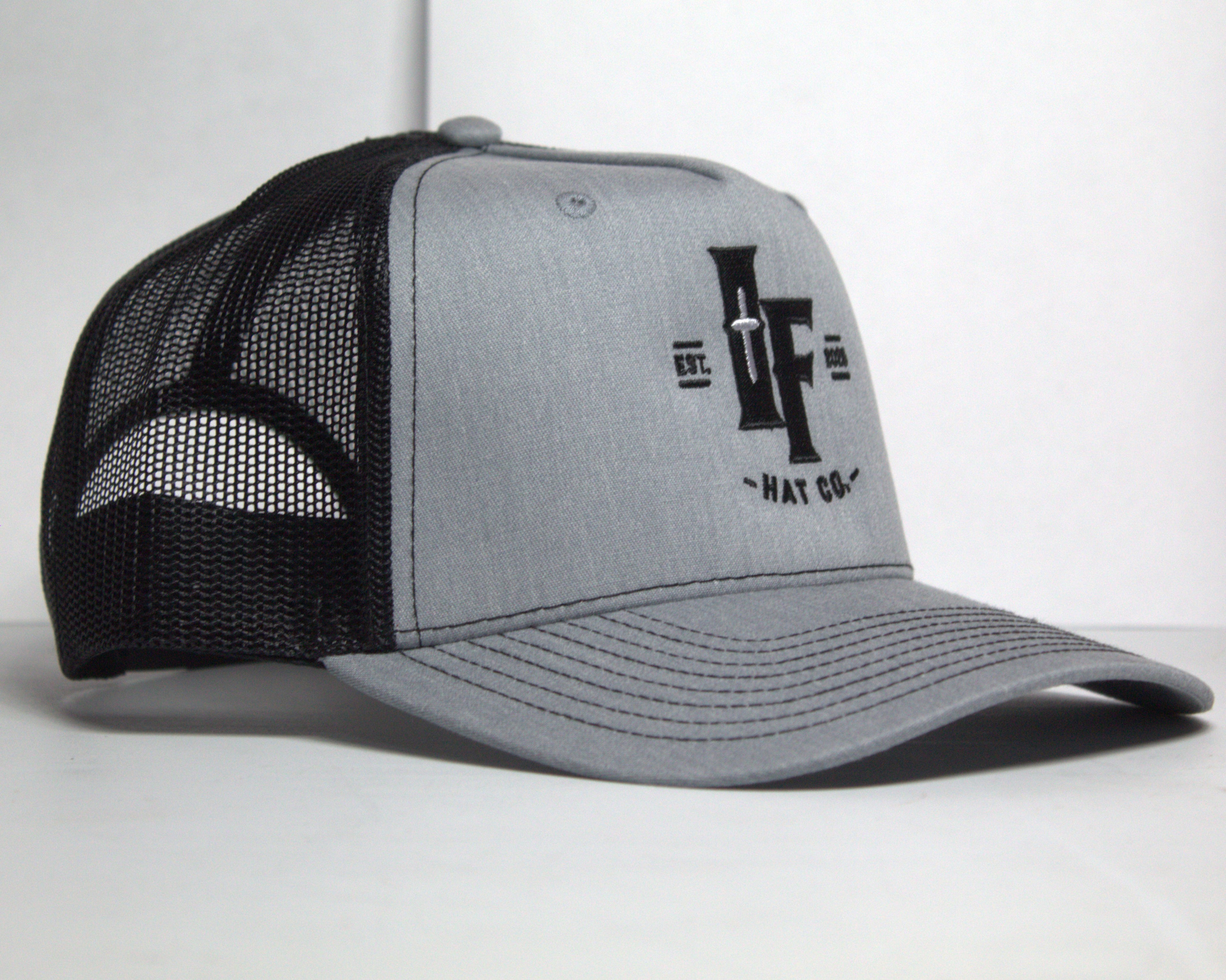 Richardson 112FP Heather Grey/Black Monogram