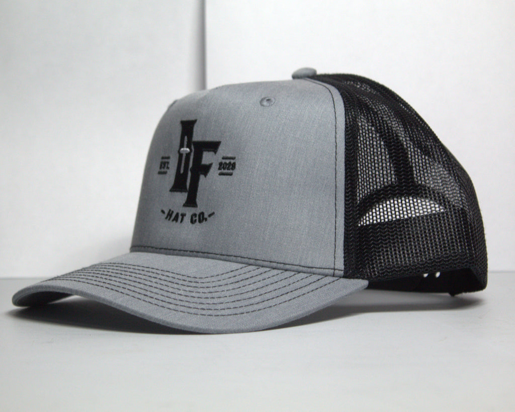 Richardson 112FP Heather Grey/Black Monogram
